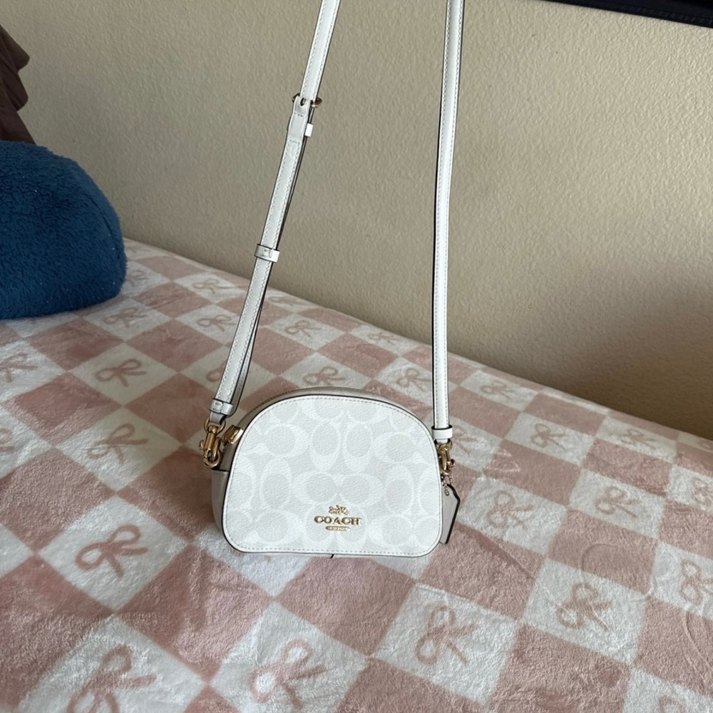 Coach Signature White Crossbody Bag